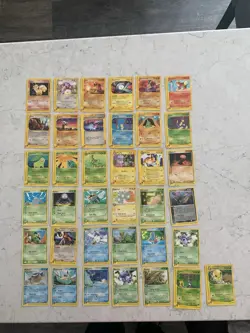 Vintage Pokemon 2002, 2003 Non Holo Card Lot (37) - Image 1