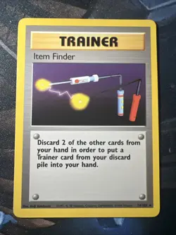 Item Finder 74/102 Base Set Trainer Pokemon TCG WOTC Vintage 1999 NM+ - Image 1