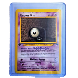 Unown [Q] 59/105 Pokemon TCG 1st Edition Neo Destiny NM Vintage 2002 Card - Image 1