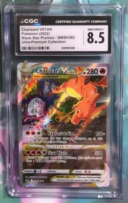 Pokemon CGC 8.5 Charizard VSTAR Promo From Ultra Premium Collection - SWSH262 - Image 1