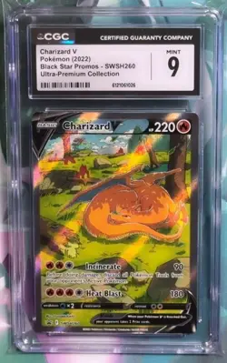 Pokemon CGC 9 Charizard V Promo From Ultra Premium Collection - SWSH260 - Image 1
