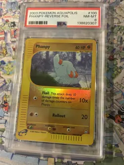 2003 Pokemon Aquapolis Phampy Reverse Holo #100 PSA 8 NM-MT Cert# 138820307 - Image 4