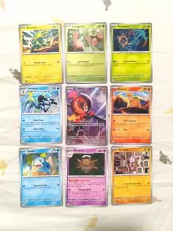 Pokemon 9 Card Bulk Lot | 1 Holo + 8 Common – Authentic TCG Collection (13) - Image 1