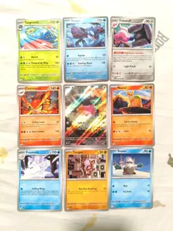 Pokemon 9 Card Bulk Lot | 1 Holo + 8 Common – Authentic TCG Collection (15) - Image 1