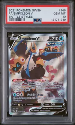Pokemon Battle Styles Empoleon V 146/163 Alternate Alt Art SIR PSA 10 - Image 1
