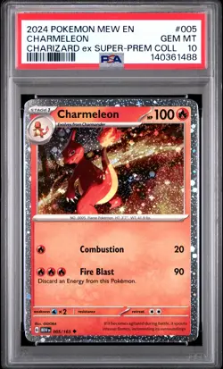 2024 POKEMON MEW EN-151 CHARIZARD EX SUPER-PREMIUM COLLECTION CHARMELEON PSA 10 - Image 1