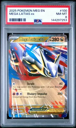 2025 POKEMON MEG EN-MEGA EVOLUTION #100 MEGA LATIAS EX PSA 8 - Image 1