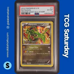 2012 POKEMON BW DRAGON VAULT #11/20 RAYQUAZA DRAGON VAULT STAMPED PSA 6 - Image 1
