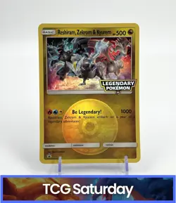 POKEMON BLACK STAR PROMO RESHIRAM ZEKROM KYUREM LEGENDARY JUMBO - Image 1