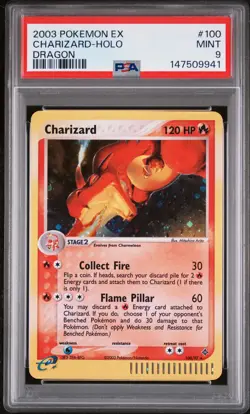 2003 POKEMON EX DRAGON #100 CHARIZARD-HOLO PSA 9 - Image 1