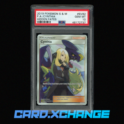 2019 Pokemon Sun Moon Hidden Fates SV82 Fa/Cynthia Hidden Fates PSA 10 - Image 1