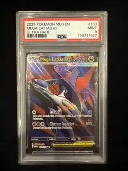 2025 Pokemon Mega Latias EX PSA 9 #163 Ultra Rare Mega Evolution - Image 1