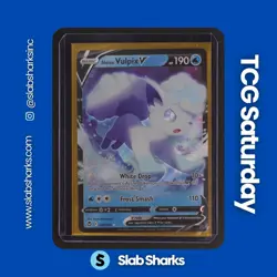 2022 POKEMON SWORD & SHIELD SILVER TEMPEST #033/195 ALOLAN VULPIX V - Image 1