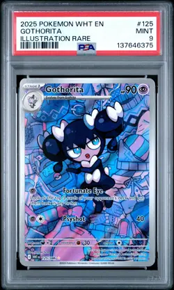 2025 POKEMON WHT EN-WHITE FLARE ILLUSTRATION RARE #125 GOTHORITA PSA 9 - Image 1