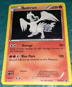 Pokemon TCG Reshiram BW004 Black & White Black Star Promo Holo - Image 1