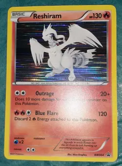 Pokemon TCG Reshiram BW004 Black & White Black Star Promo Holo - Image 2