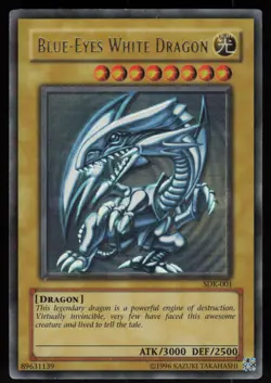 Blue-Eyes White Dragon SDK-001 SDK Ultra Rare FOIL SHIFT ERROR Yu-Gi-Oh - Image 1