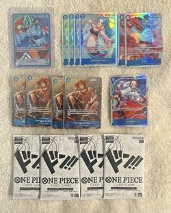 One Piece The Azure Sea’s Seven Jinbe OP14-040 Alt Art Leader LOT 12X BLUE - Image 1