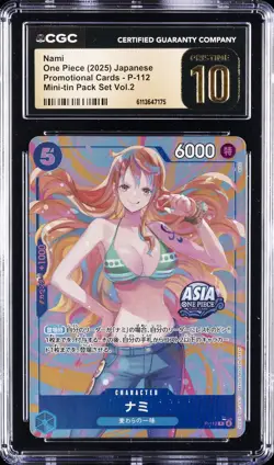 2025 ONE PIECE JAPANESE PROMO CARDS MINI-TIN PACK SET VOL.2 NAMI CGC 10 PRISTINE - Image 1