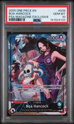 2025 ONE PIECE PROMOS PSA MAGAZINE EXCLUSIVE #038 BOA HANCOCK PSA 10 - Image 1