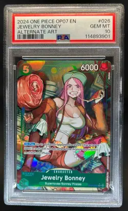 2024 One Piece 500 Years in Future Jewelry Bonney Alternate Art #OP07-026 PSA 10 - Image 1