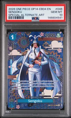 2026 ONE PIECE OP14-EB04-THE AZURE SEA'S SEVEN SPECIAL ALT ART SENGOKU PSA 10 - Image 1