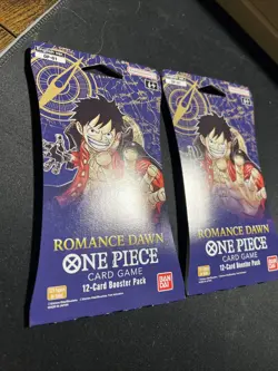 Two - One Piece TCG Romance Dawn OP-01 English Sleeved Booster Pack Sealed, New - Image 3