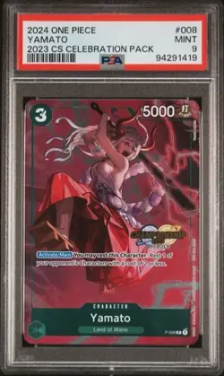 PSA 9 2024 ONE PIECE YAMATO CHAMPIONSHIP 2023 CELEBRATION PACK #008 - Image 1