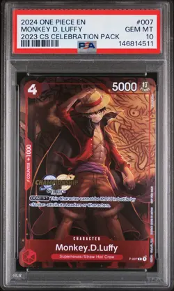 2024 ONE PIECE CHAMPIONSHIP 2023 CELEBRATION PACK #007 MONKEY D. LUFFY PSA 10 - Image 1