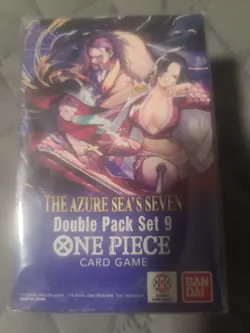 One Piece TCG: Double Pack Set 9 The Azure Sea's Seven - FACTORY SEALED! IN HAND - Image 1