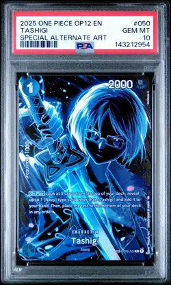 2025 One Piece OP12 EN Tashigi Special Alternate Art #050 PSA 10 GEM MINT - Image 1