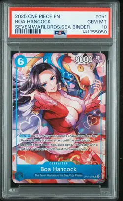 2025 ONE PIECE SEVEN WARLORDS OF THE SEA BINDER SET #051 BOA HANCOCK PSA 10 - Image 1