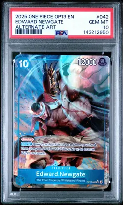 2025 One Piece OP13 EN Edward Newgate Alternate Art #042 PSA 10 GEM MINT - Image 1