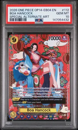 2026 ONE PIECE OP14-EB04-THE AZURE SEA'S SEVEN ALT ART #112 BOA HANCOCK PSA 10 - Image 1