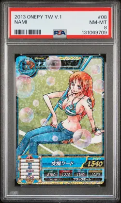 2012 ONE PIECE ONEPY TREASURE WORLD VOL.1 #08 NAMI PSA 8 - Image 1