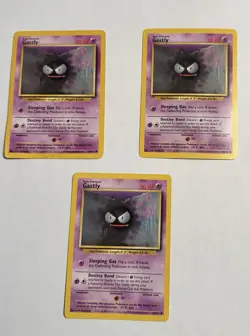 Gastly 50/102 Original Series Base Set Common Card 1999 Lot of 3 - Image 1