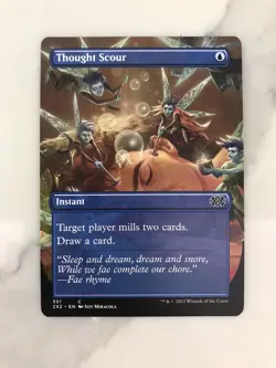 Thought Scour Extended Borderless MTG Magic the Gathering Card NM Near Mint 2X2 - Image 1
