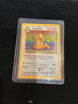 Dragonite 4/62 Fossil Holo Vintage Pokemon Card MP - Image 1