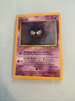 Pokemon Card Gastly 50/102 Base Set Unlimited WOTC Vintage NM Near Mint - Image 1