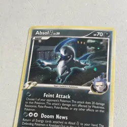 Pokemon TCG 2009 Supreme Victors Card -- Absol G Lv.59 1/147 Cosmos Holo - Image 2