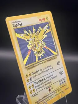 1999 Pokemon TCG Base Set Zapdos Holo Rare Card 16/102 - Image 5