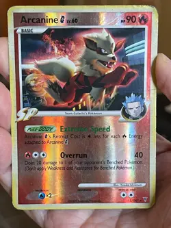 POKEMON ARCANINE G LV.60 15/147 RARE REVERSE HOLO SUPREME VICTORS HP CARD PICS - Image 1