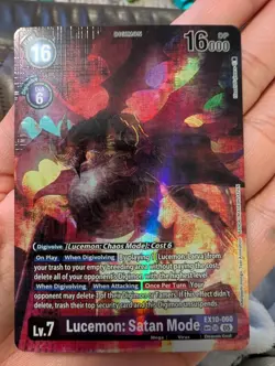 Digimon Card Game EX10-060 Lucemon Satan Mode Super Rare SP Alternate Art - Image 1