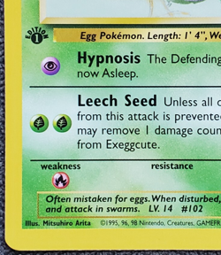 1st Edition Exeggcute - Jungle - #52/64 - Vintage Pokemon Card 1999 WOTC - Image 5