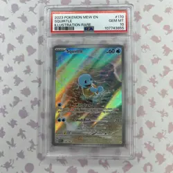 Pokemon Squirtle Holo Card TCG SV Scarlet & Violet 151 Series 170/165 PSA 10 - Image 1
