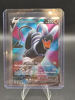 Houndoom v Full Art Holo Card Darkness Ablaze 178/189SWSH03 NM Condition - Image 1