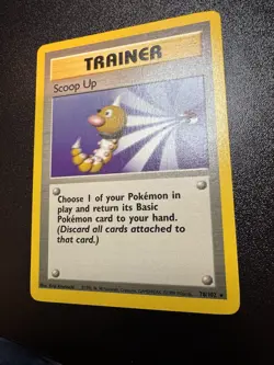 Scoop Up - 78/102 - Pokemon Base Set Unlimited Rare Card WOTC NM - Image 1