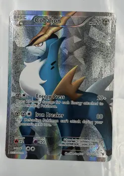 Pokemon TCG Cobalion Full Art 100/101 Holo Ultra Rare Card - Image 1