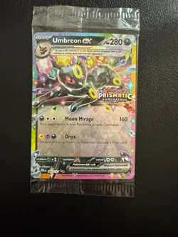 Umbreon EX 060/131 Prismatic Evolutions Stamped Promo Pokemon Card - NM SEALED - Image 1