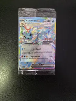 Vaporeon EX 023/131 Prismatic Evolutions Stamped Promo Pokemon Card - NM SEALED - Image 1